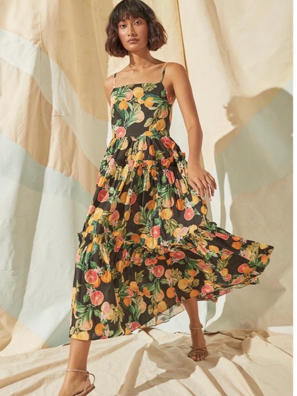 Cara Cara Harbour Island Tropical Citrus Dress